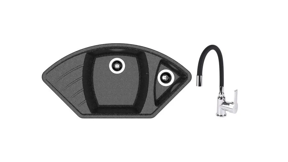 SET chiuveta Dr Gans Gabi + SanDonna F 9995 negru   