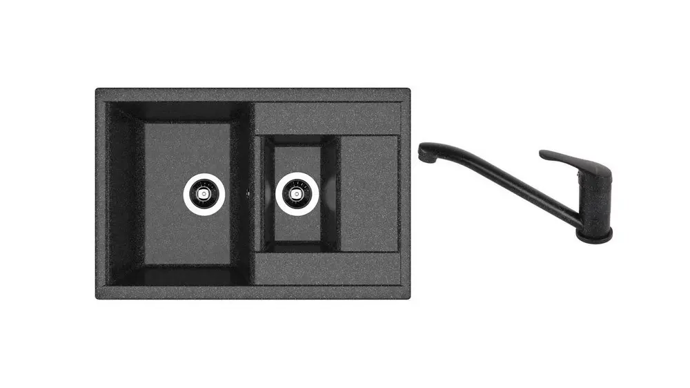 SET chiuveta Dr Gans Astra 760K + SanDonna F 1066 negru