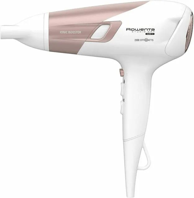 Uscător de păr Rowenta Studio Dry Glow CV5830F0, 2100 W, Alb | Roz