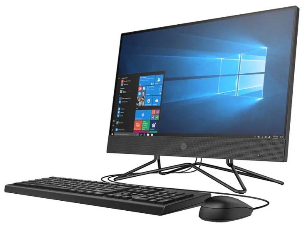 Computer All-in-One HP 205 G4, 23,8", AMD Ryzen 3 3250U, 8GB/256GB, FreeDOS, Negru