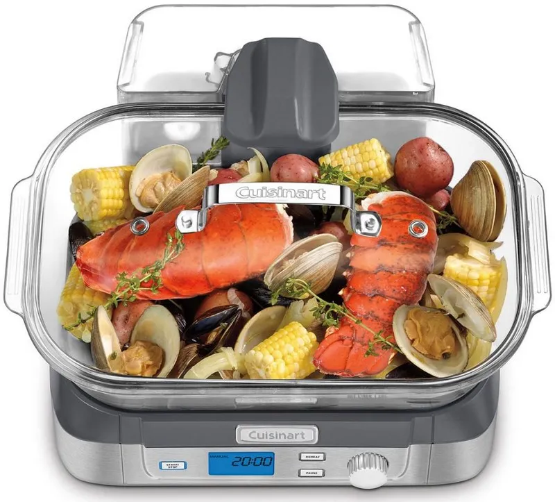 Aparat de gătit cu aburi Cuisinart STM1000E, Oțel inoxidabil