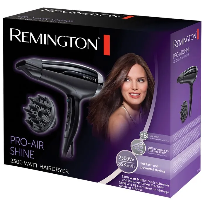 Uscător de păr Remington Pro-Air Shine D5215, 2300 W, Negru
