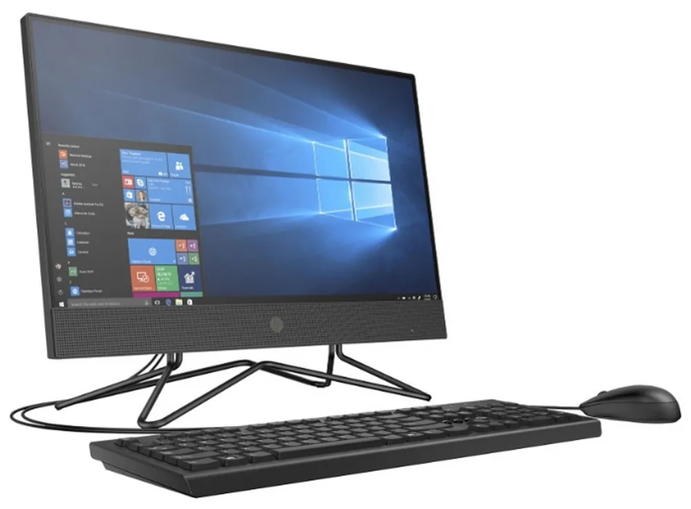 Computer All-in-One HP 205 G4, 23,8", AMD Ryzen 3 3250U, 8GB/256GB, FreeDOS, Negru