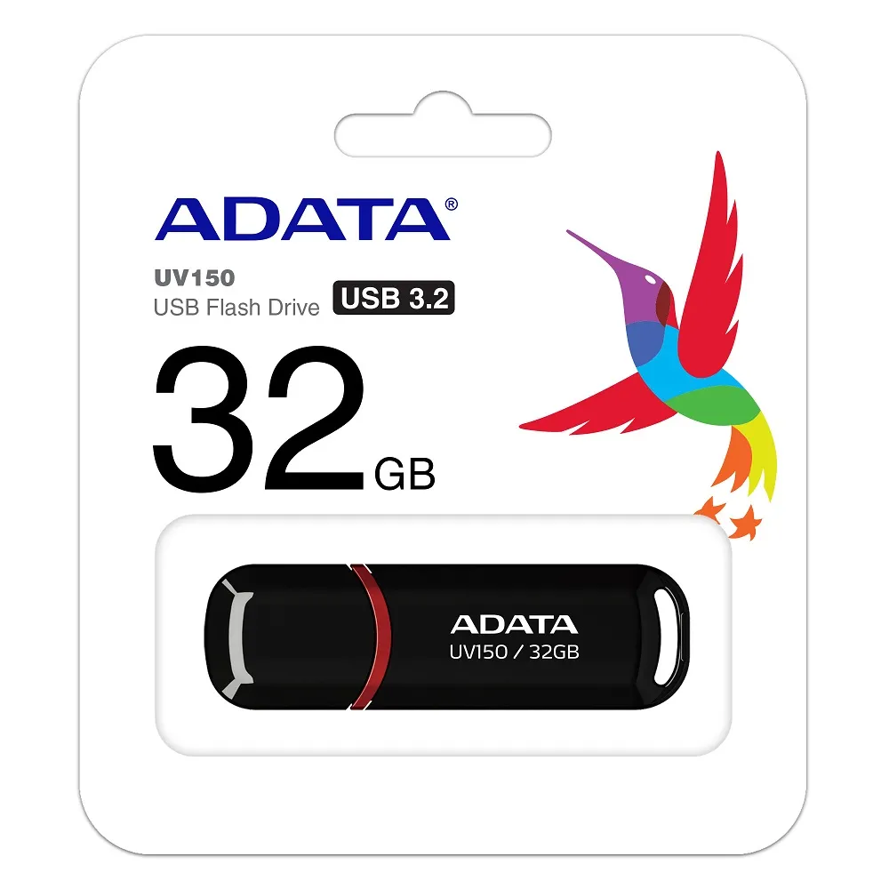 Memorie USB ADATA UV150, 32GB, Negru/Rosu