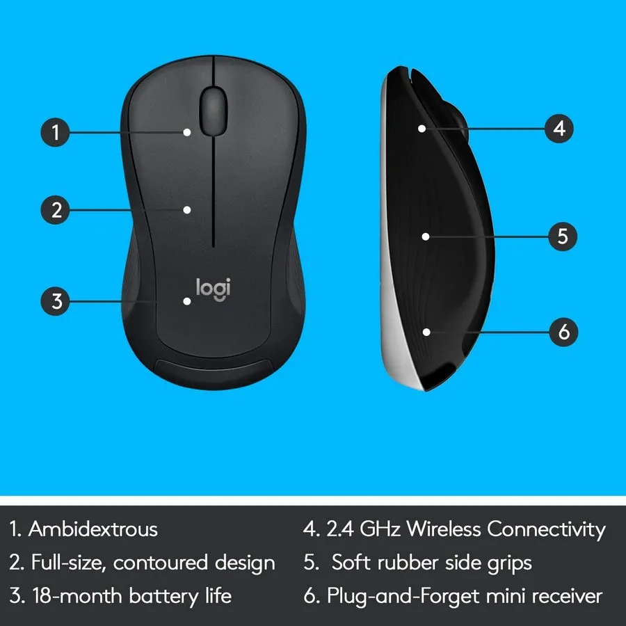 Set Tastatură + Mouse Logitech MK540, Fără fir, Negru