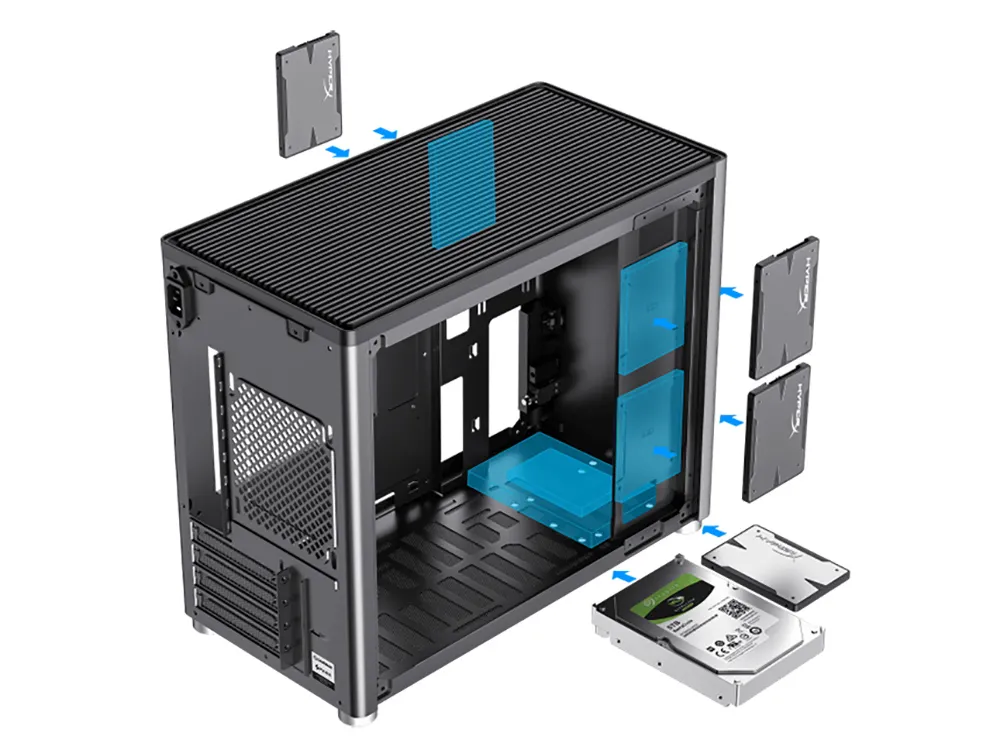 Carcasă PC Gamemax SPARK, Mini-Tower, ATX, Gri