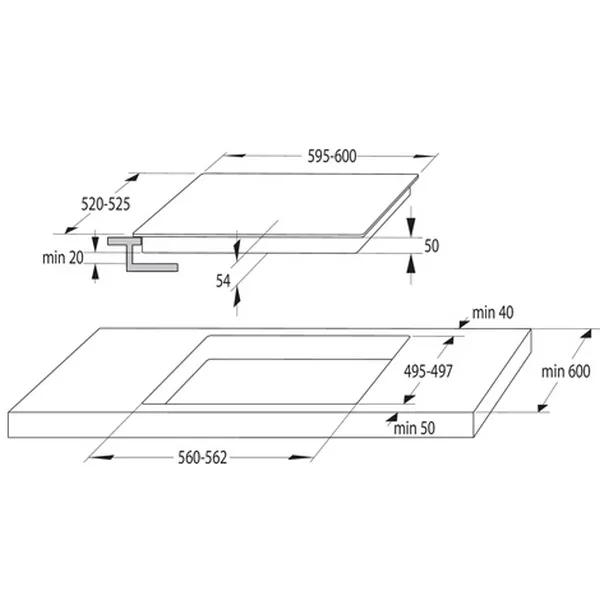 Plită cu inducție Gorenje IT 643 BCSC, Negru