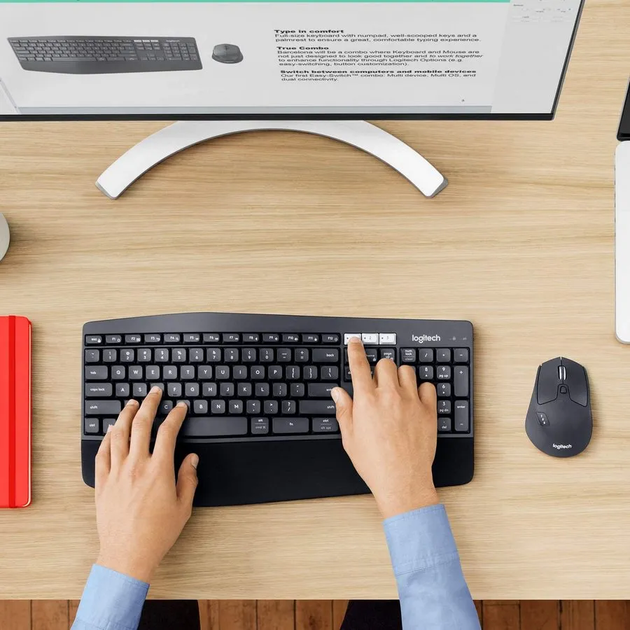 Set Tastatură + Mouse Logitech MK850, Fără fir, Negru
