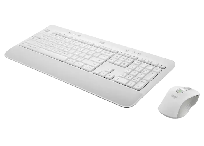 Set Tastatură + Mouse Logitech MK650, Fără fir, Alb