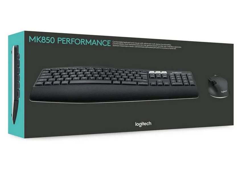 Set Tastatură + Mouse Logitech MK850, Fără fir, Negru