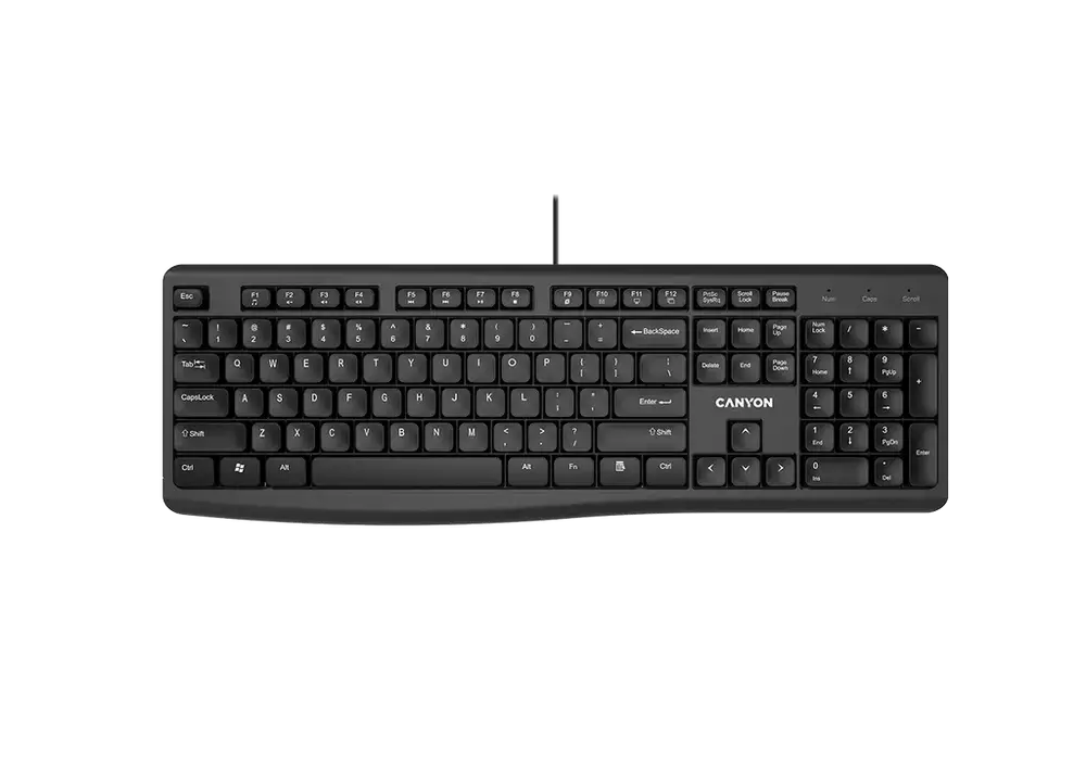 Tastatură Canyon KB-50, Cu fir, Negru