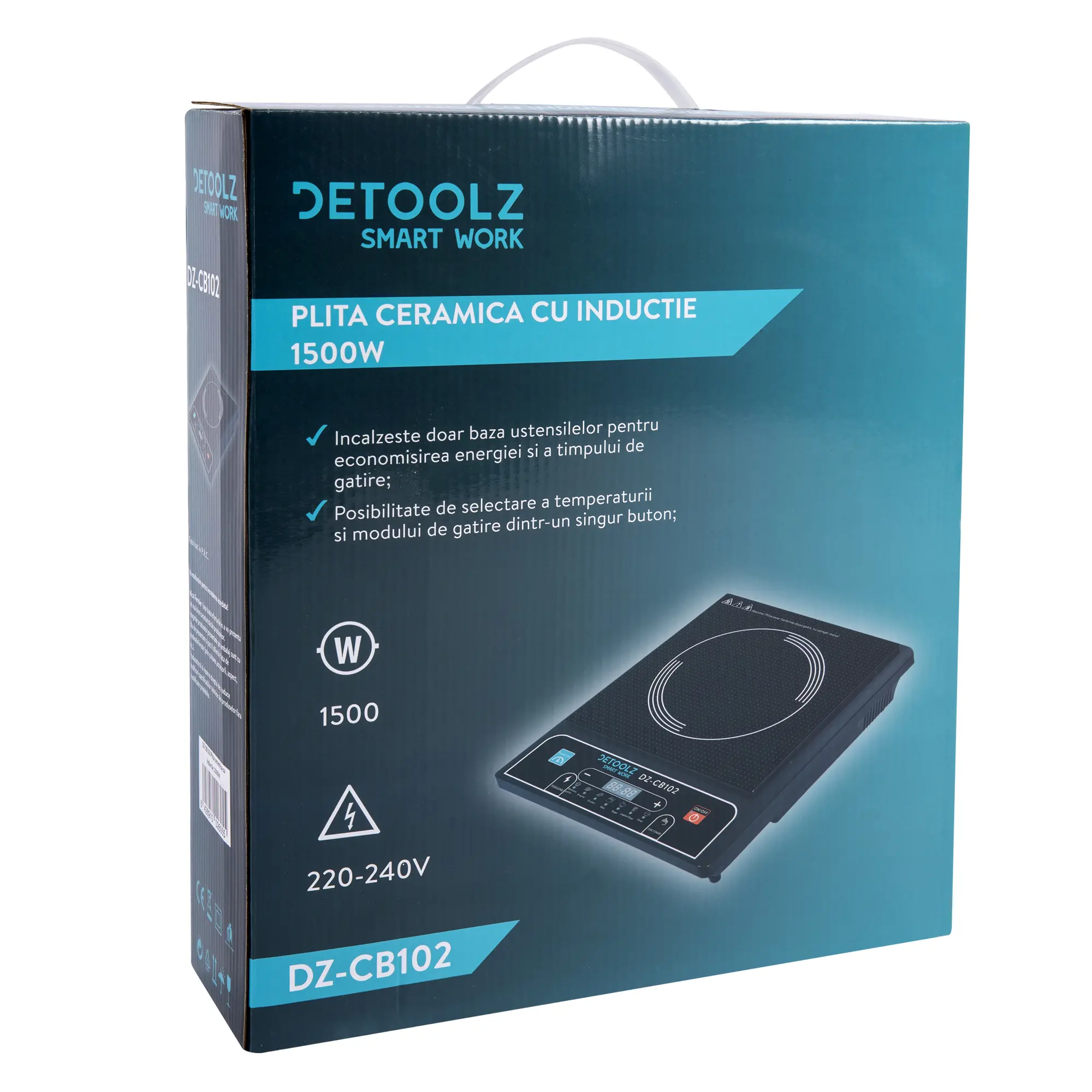 Plita ceramica cu inductie DETOOLZ 1500 W