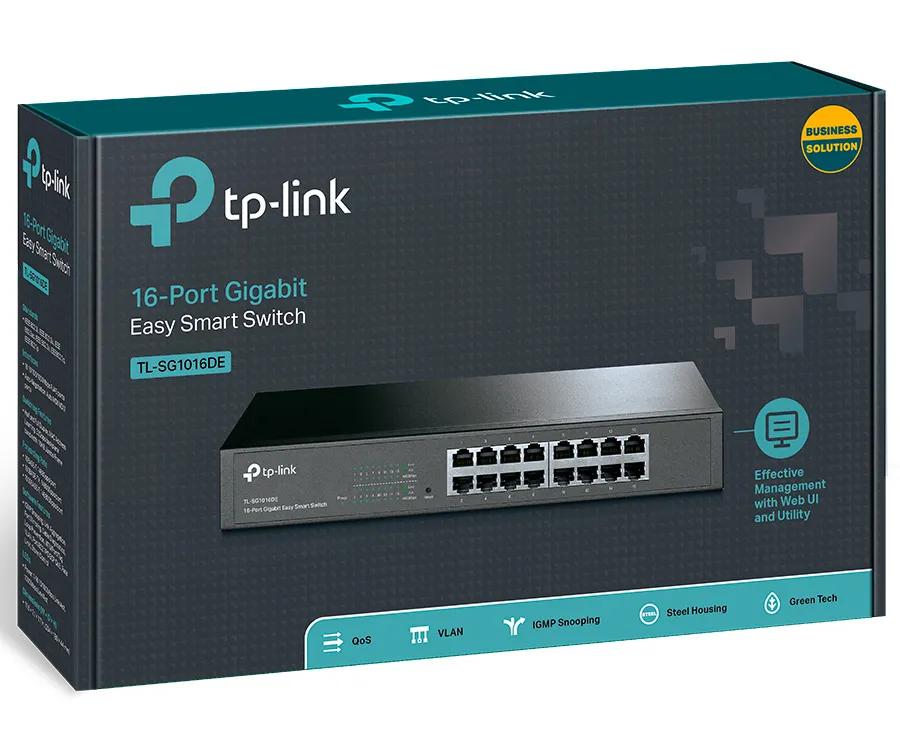 Switch de rețea TP-LINK TL-SG1016DE, 16x 10/100/1000 Mbps