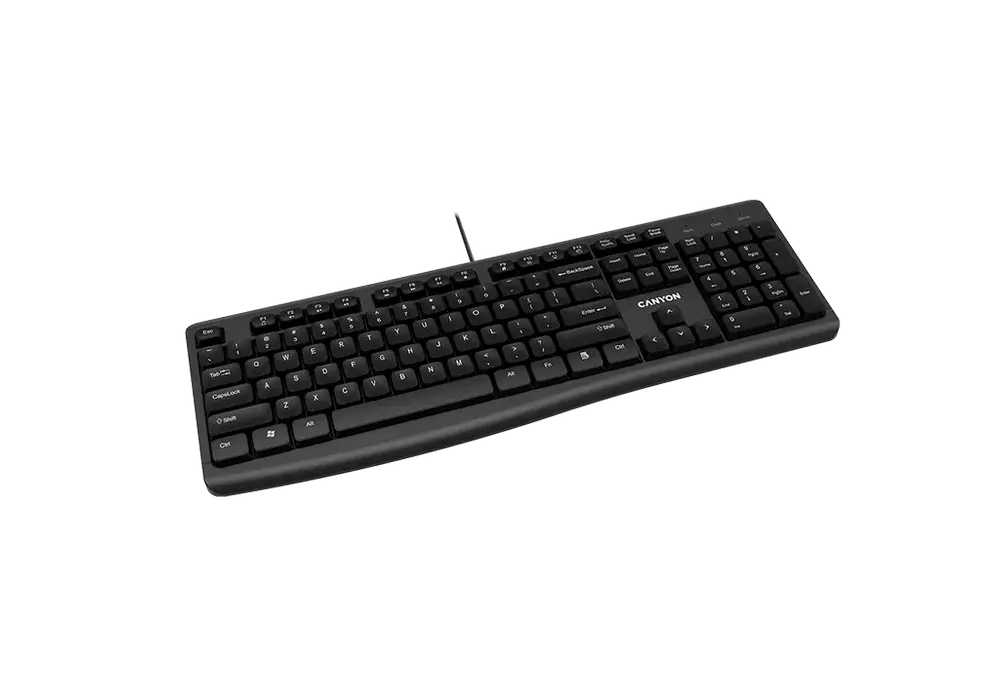 Tastatură Canyon KB-50, Cu fir, Negru