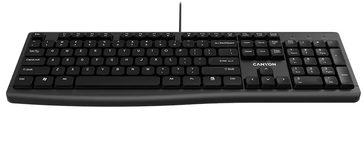 Tastatură Canyon KB-50, Cu fir, Negru