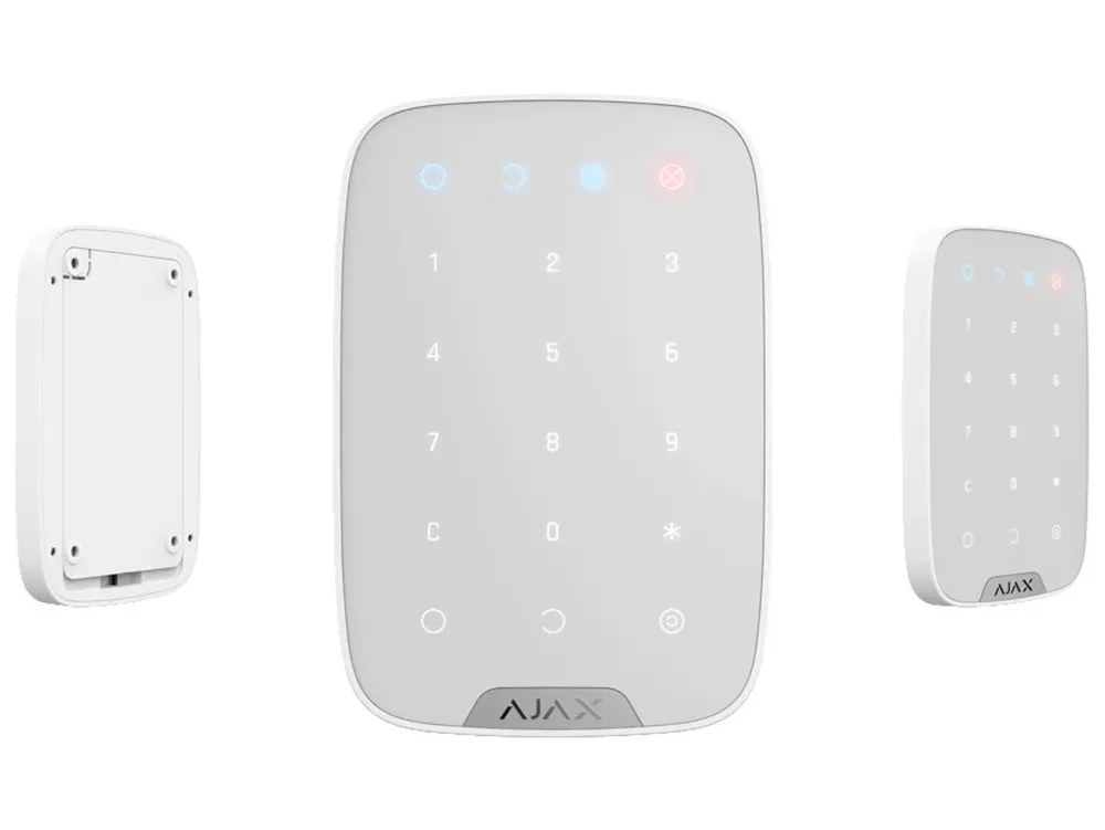 Tastatură tactilă fără fir Ajax KeyPad, Alb