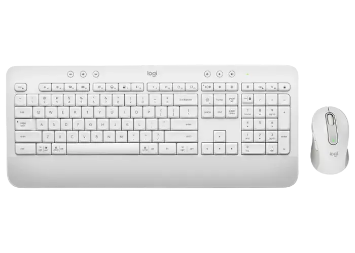 Set Tastatură + Mouse Logitech MK650, Fără fir, Alb