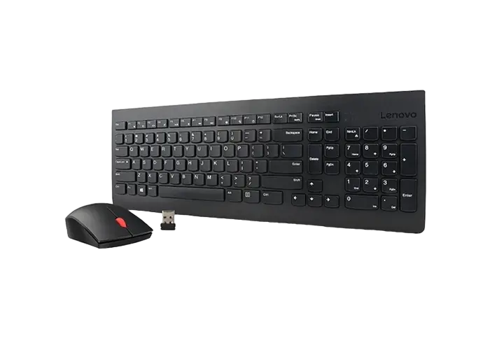 Set Tastatură + Mouse Lenovo Essential, Fără fir, Negru