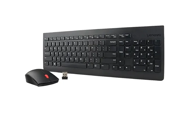 Set Tastatură + Mouse Lenovo Essential, Fără fir, Negru
