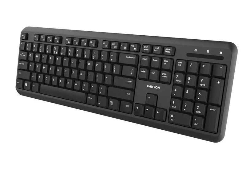 Set Tastatură + Mouse Canyon W20, Fără fir, Negru