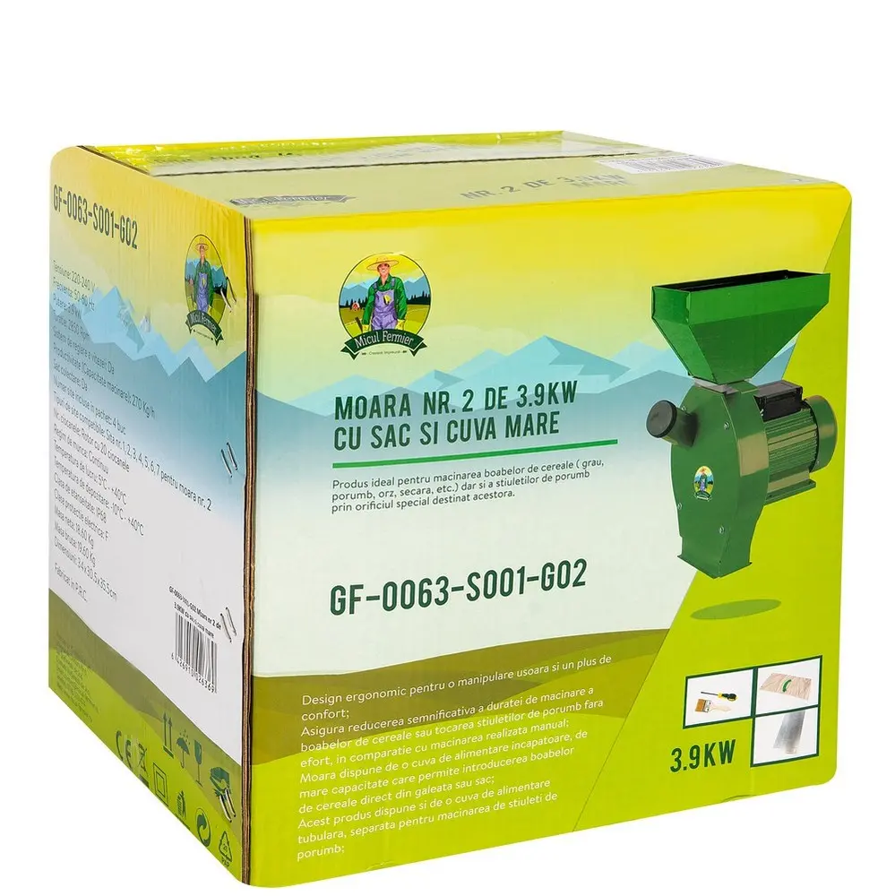 Moara electrica Micul Fermier №2 3.9KW (Cu sac)