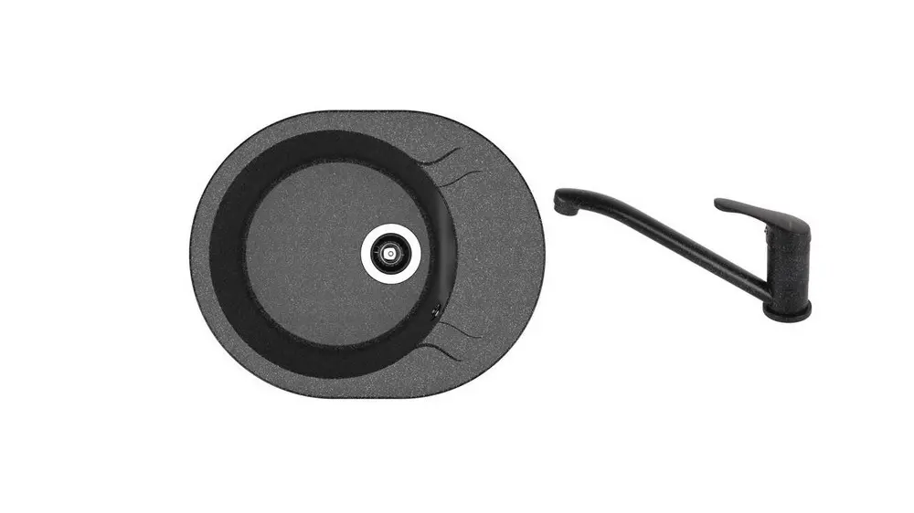 SET chiuveta Dr Gans Berta 580 + SanDonna F 1066 negru