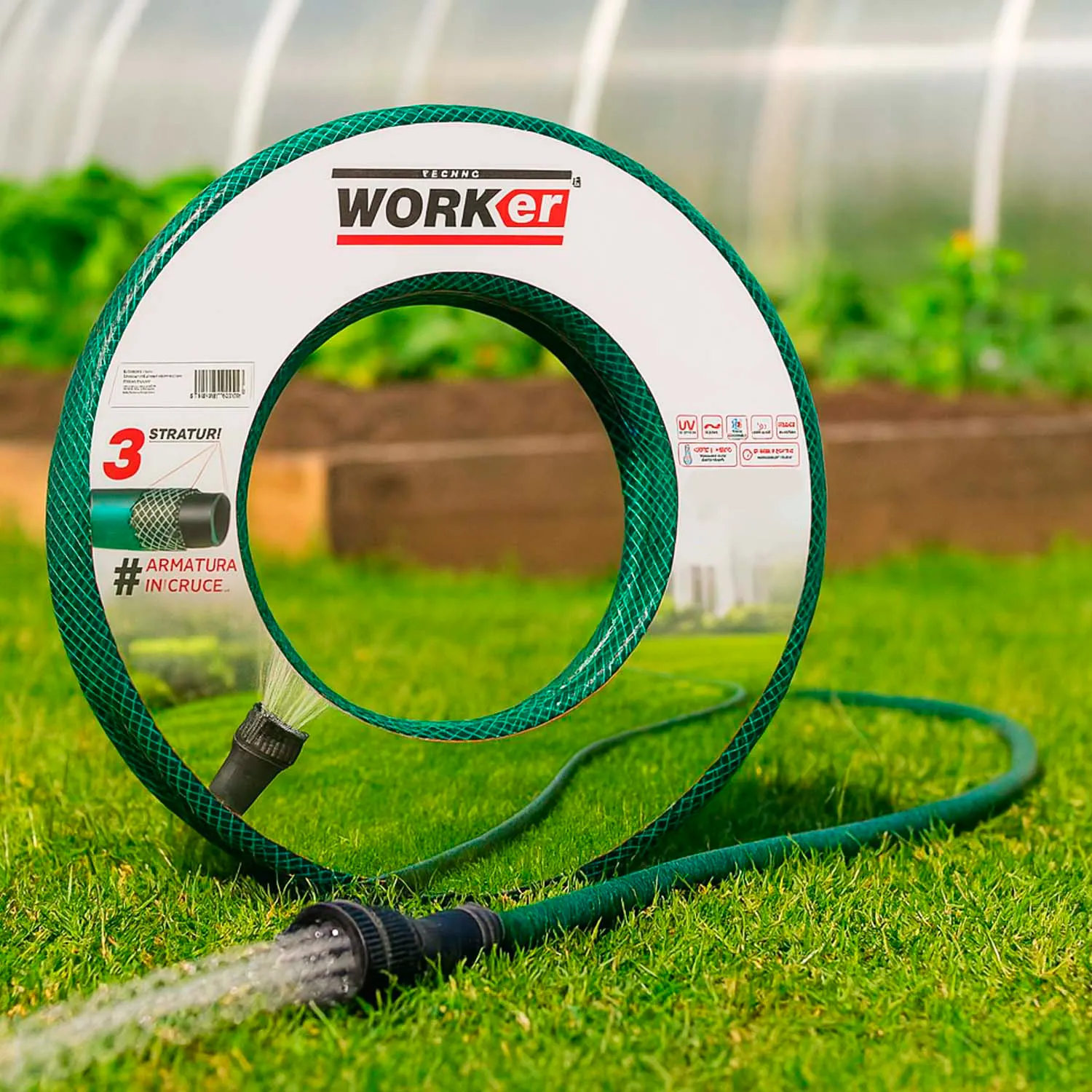 Furtun de gradina TECHNOWORKER PVC 1/2x100 m