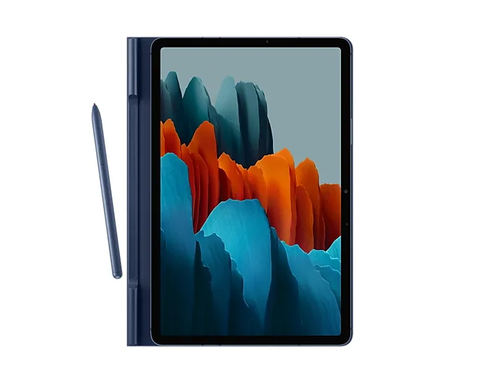 Husă pentru tabletă Samsung Tab S7 Book Cover, 11", Poliuretan, Albastru închis