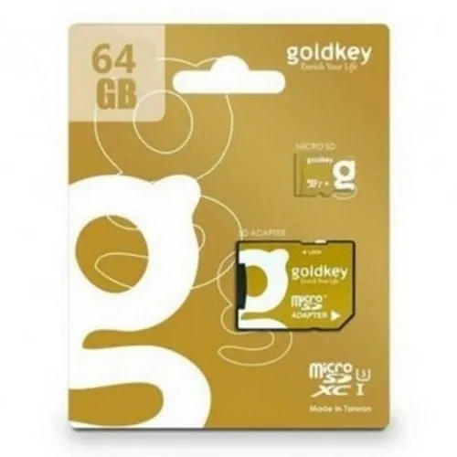 .64GB MicroSD (Class 10)  UHS-I (U1) +SD adapter, Goldkey (R/W:95/20MB/s)