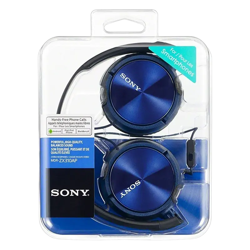 Căști SONY MDR-ZX310AP, Albastru