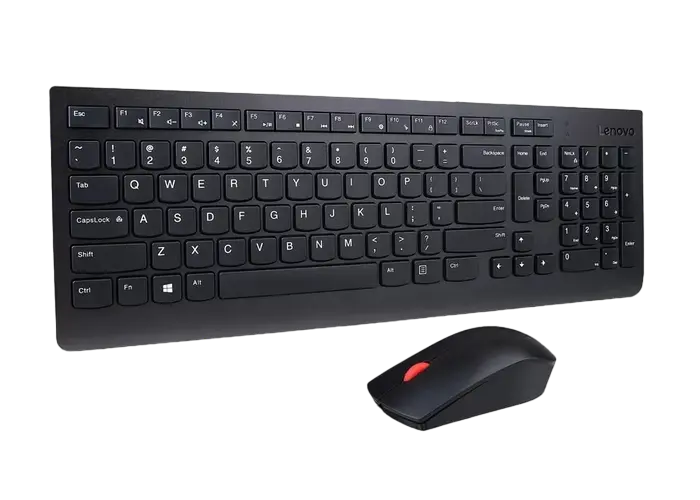 Set Tastatură + Mouse Lenovo Essential, Fără fir, Negru