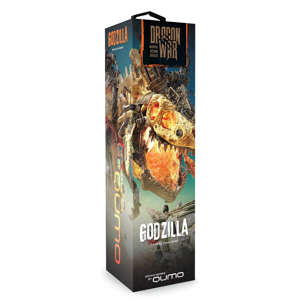 Mouse Pad pentru jocuri QUMO Godzilla, Small, Multicolor