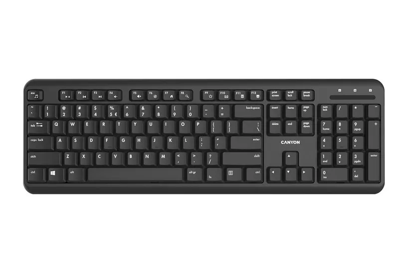 Set Tastatură + Mouse Canyon W20, Fără fir, Negru