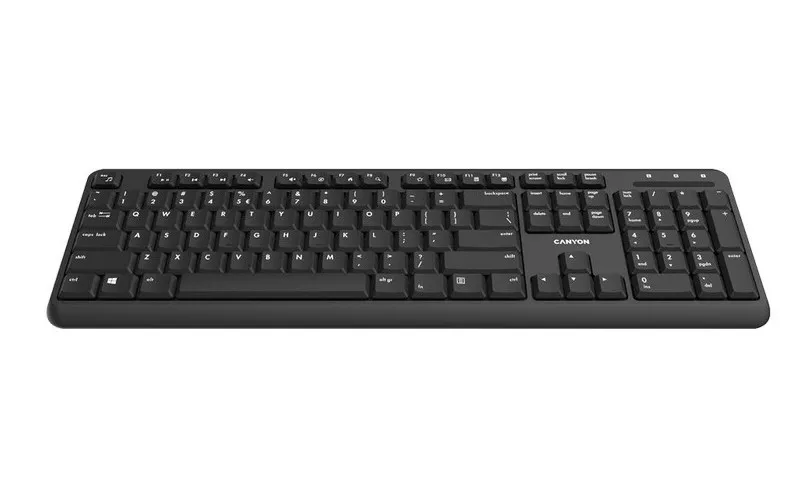 Set Tastatură + Mouse Canyon W20, Fără fir, Negru