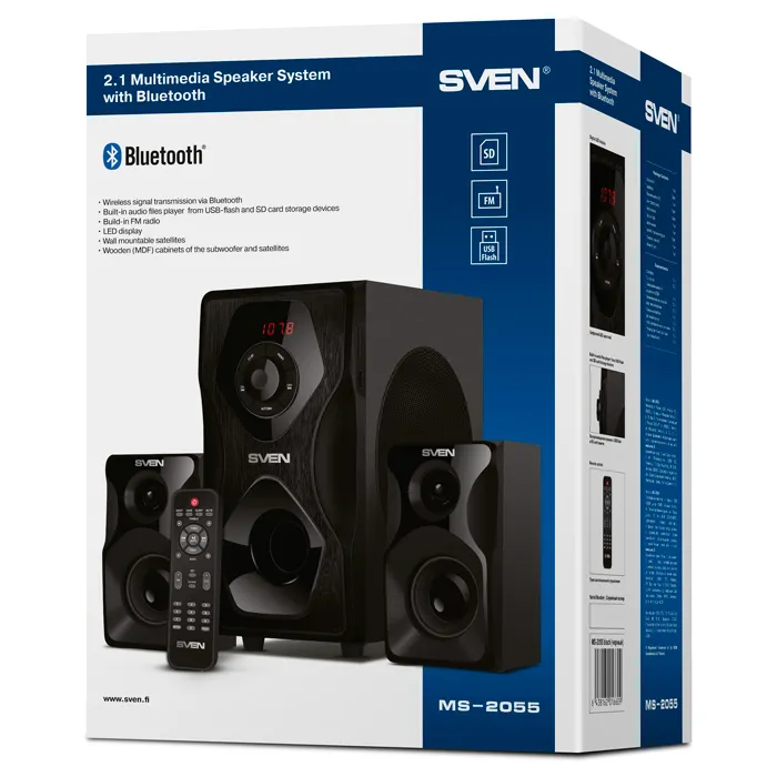 Boxe pentru calculator 2.1 SVEN MS-2055, Negru