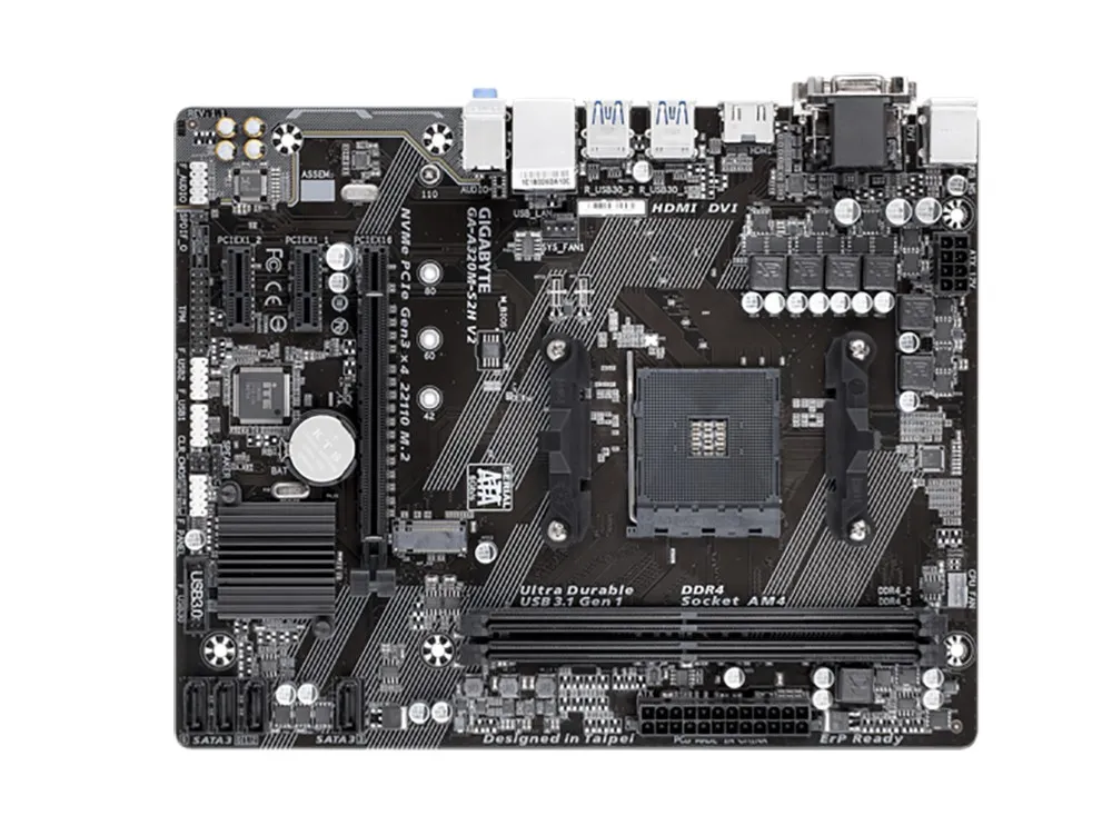 Placă de bază Gigabyte A320M-S2H V2, AM4, AMD B350, Micro-ATX