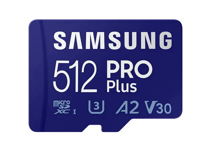 512GB MicroSD (Class 10) UHS-I (U3) +SD adapter, Samsung PRO Plus 