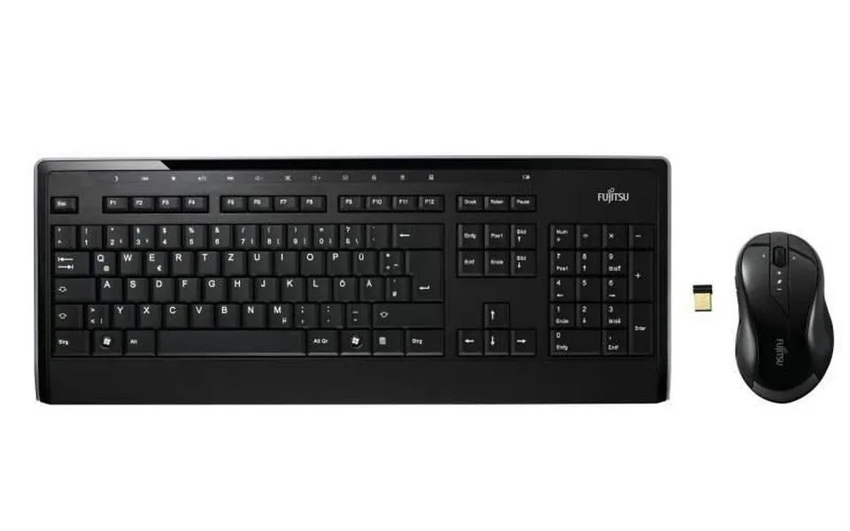 Set Tastatură + Mouse Fujitsu LX900, Fără fir, Negru