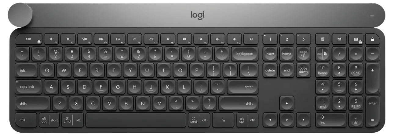 Tastatură Logitech Craft, Fără fir, Negru