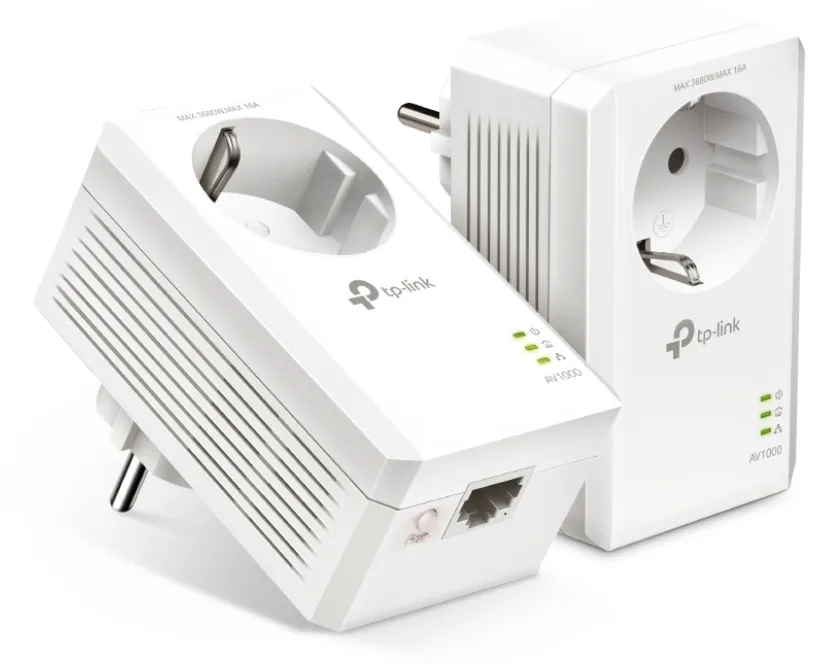 Powerline Adapter  TP-LINK TL-PA7017P KIT, AV1000, 1000 Mbps, Alb