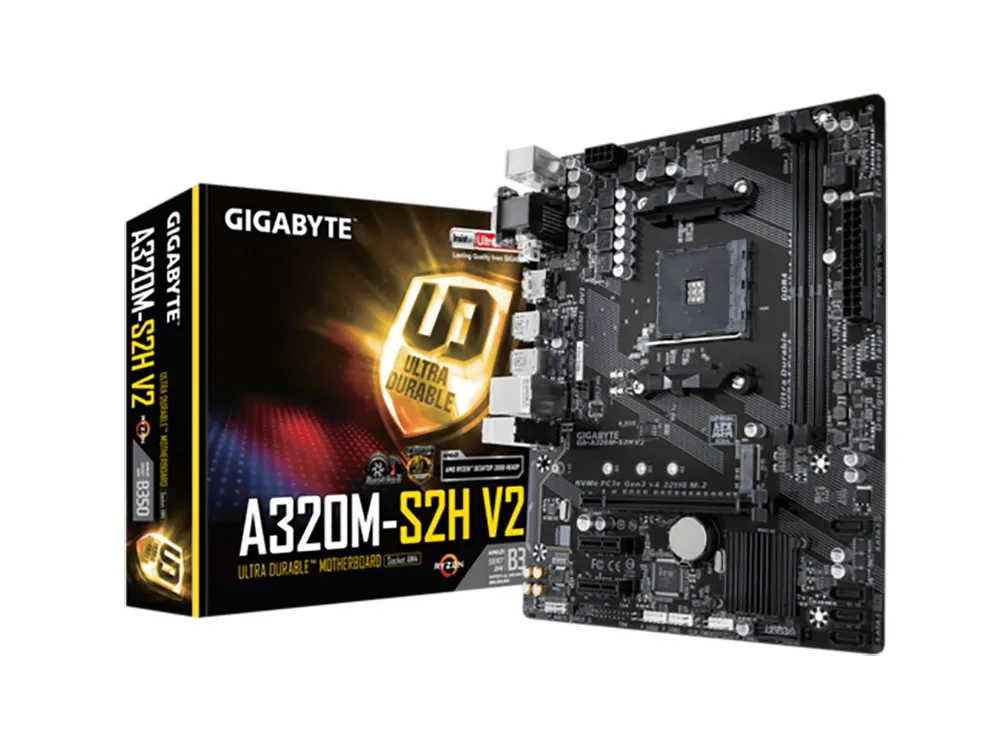Placă de bază Gigabyte A320M-S2H V2, AM4, AMD B350, Micro-ATX