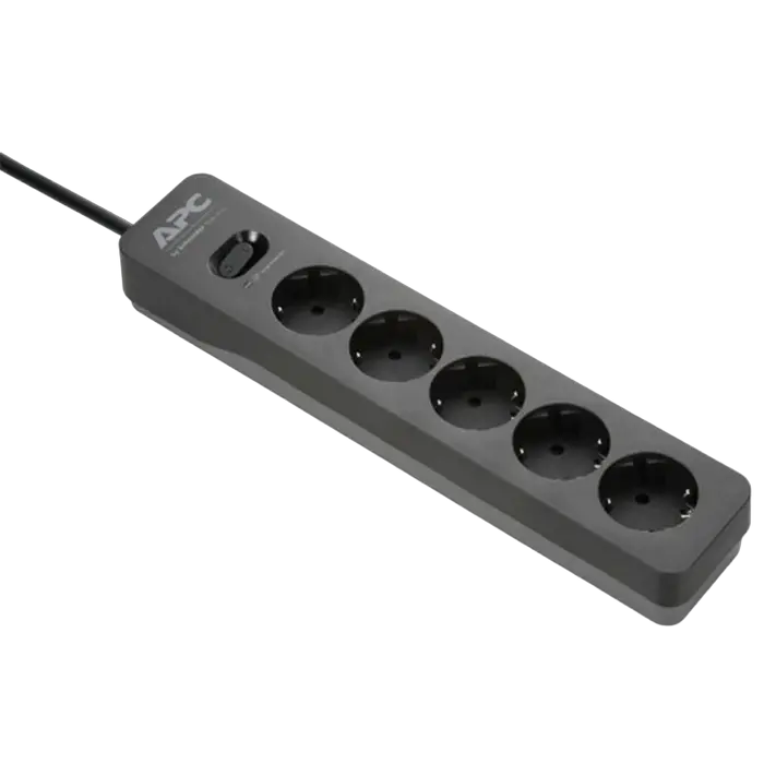 Prelungitor electric APC Essential SurgeArrest PME5U2B-RS, 5 Prize, 1,52m, Negru