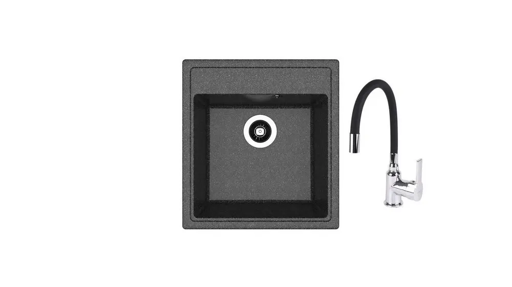 SET chiuveta Dr Gans Nica 470 + SanDonna F 9995 negru