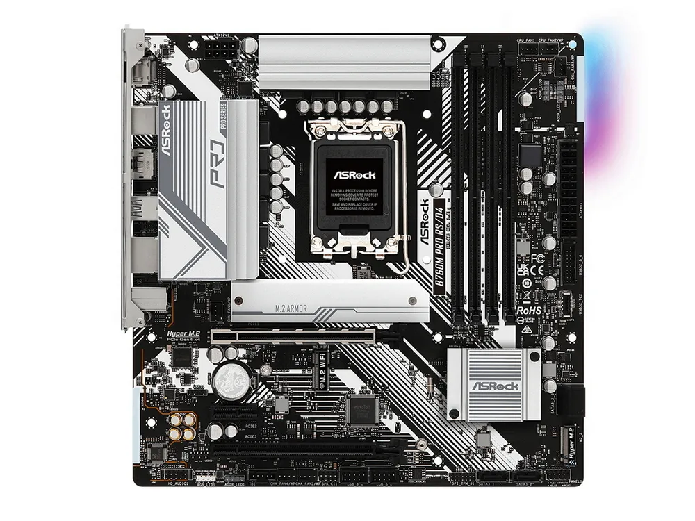 Placă de bază ASRock B760M Pro RS/D4, LGA1700, Intel B760, Micro-ATX