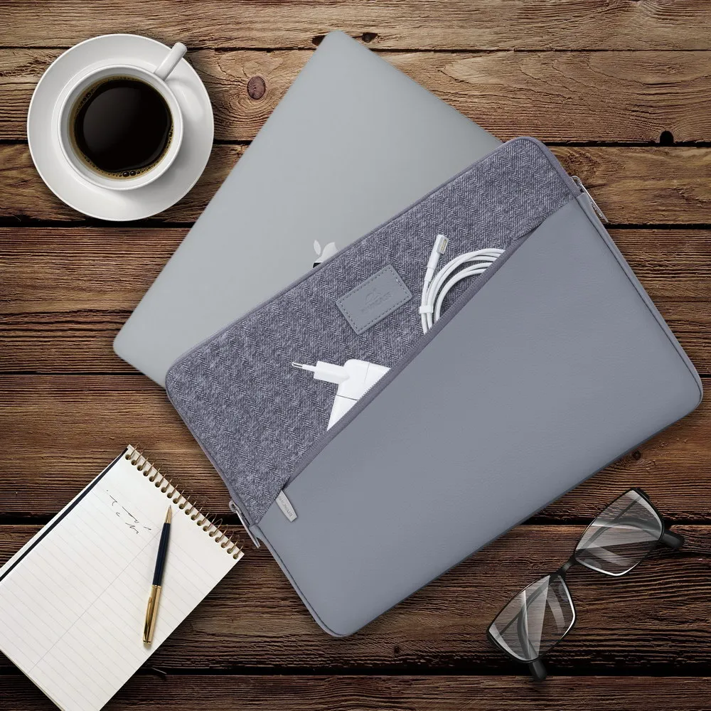 Geantă pentru Laptop RivaCase Egmont, 13.3", Polyester, Gri