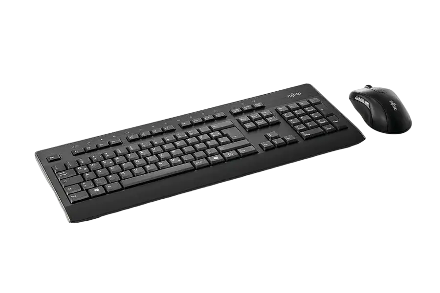 Set Tastatură + Mouse Fujitsu LX900, Fără fir, Negru