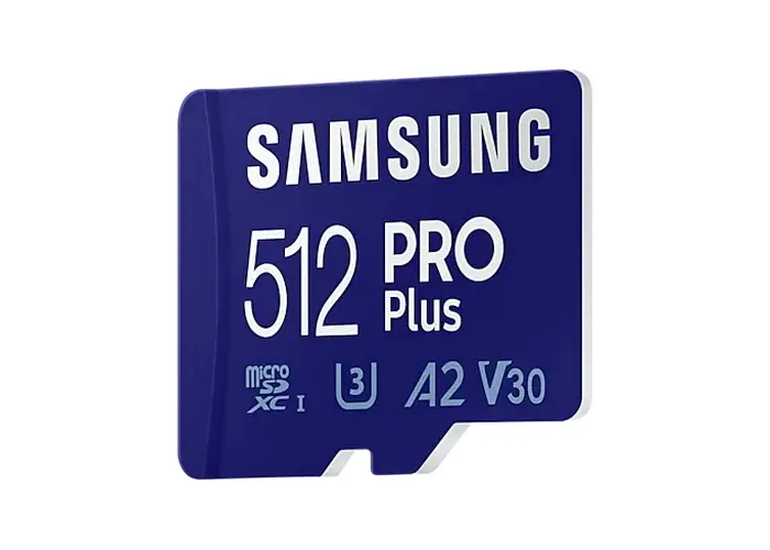512GB MicroSD (Class 10) UHS-I (U3) +SD adapter, Samsung PRO Plus 