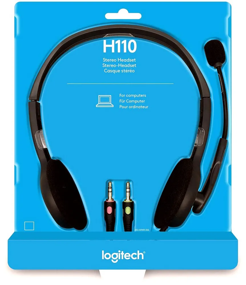 Căști Logitech H110, Gri