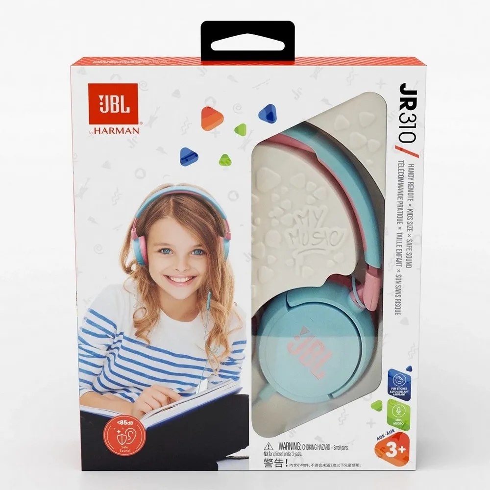 Căști JBL JR310, Albastru deschis