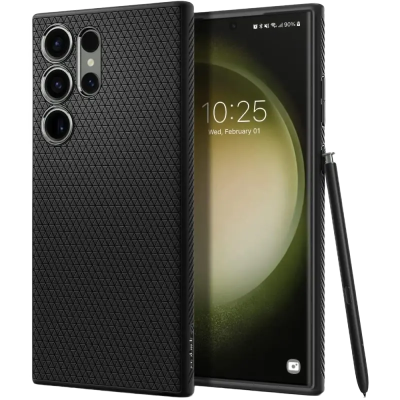Husă Spigen Samsung S23 Ultra, Liquid Air, Negru mat